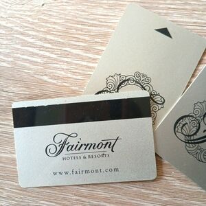 Fairmont Luxury Hotel Chain Key Card Hotel Logo Vacation Memorabilia Cursive F